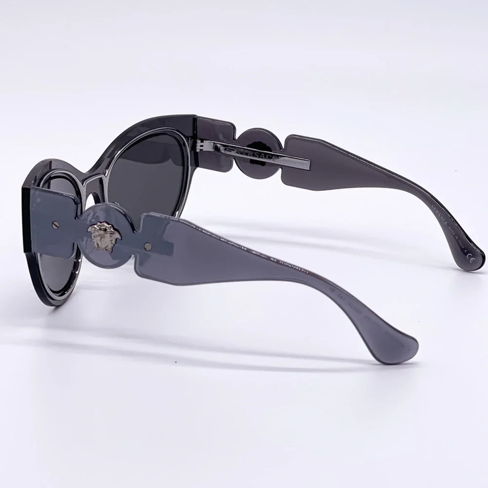 NEW VERSACE VE2234 1001/6G GREY CAT EYE SUNGLASSES VERSACE MOD 2234